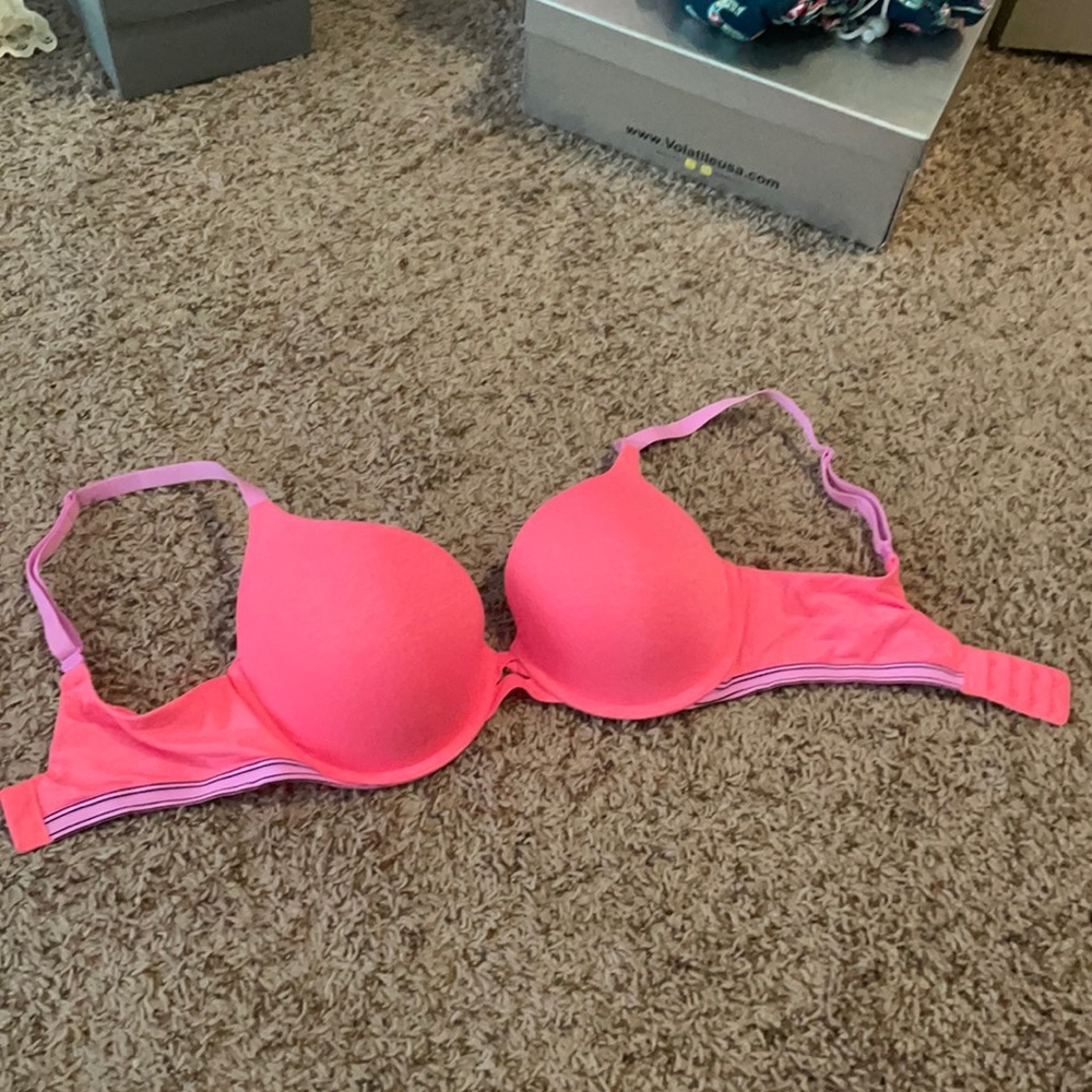 Victoria’s Secret Perfect Shape Bra - Size 34D - Neon Pink